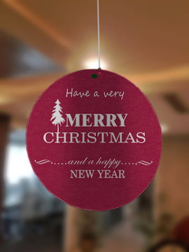 Portfolio image of a marketing dangler design highlighting branding and digital marketing work.