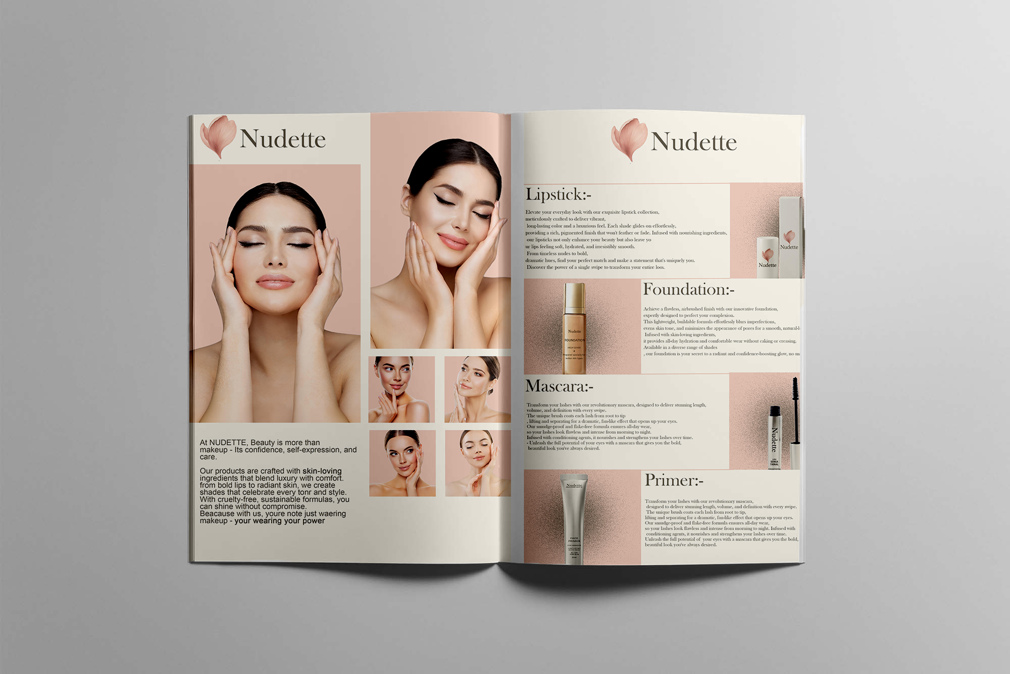 Portfolio image of brochure highlighting digital marketing and branding work