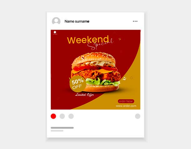 This portfolio image features a dangler design created by Fida Digital Marketer, highlighting professional skills in branding, visual design, and digital marketing campaigns.